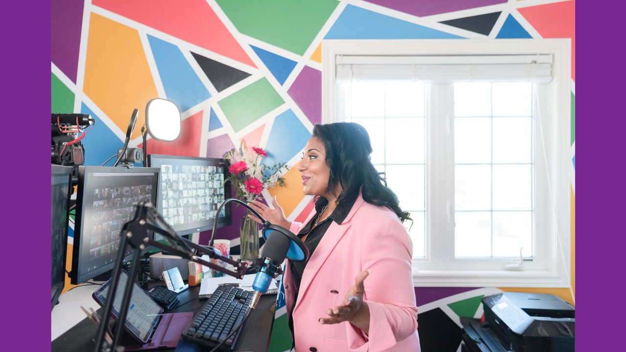 Crystal doing a virtual talk