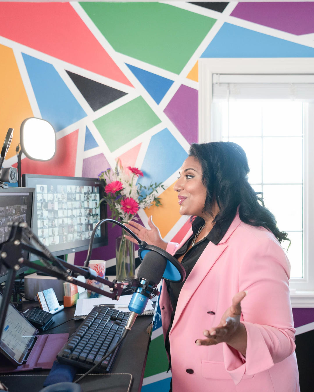 Crystal doing a virtual talk