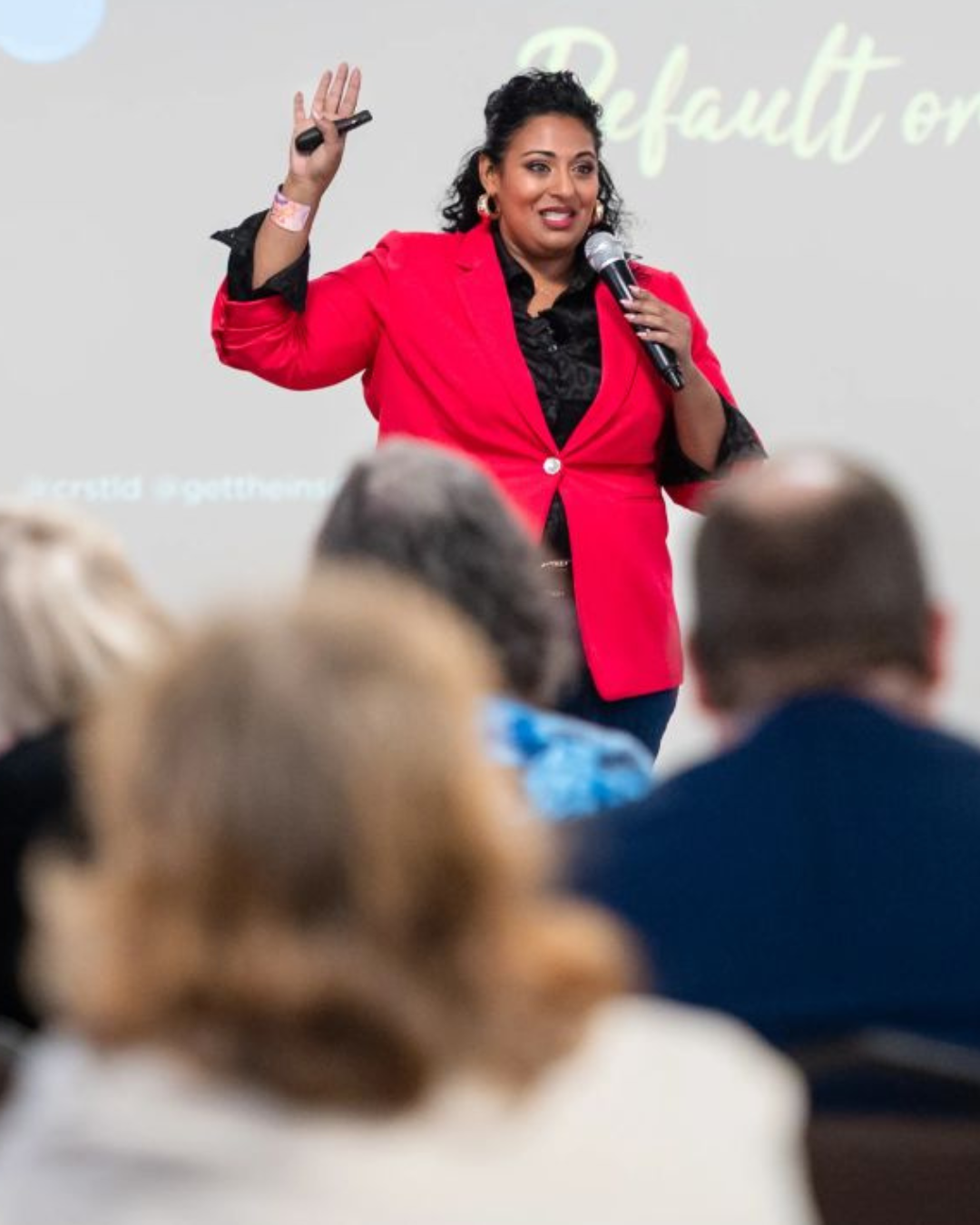 Crystal doing a virtual talk