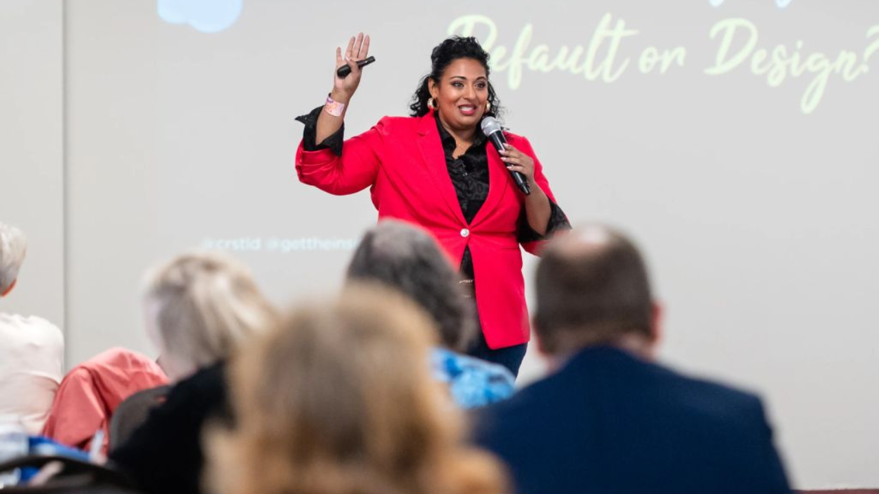 Crystal doing a virtual talk